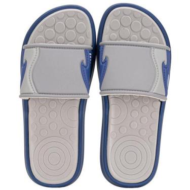 Imagem de Chinelo infantil quiver pro mormaii 11739, Cinza, Azul, 35/36