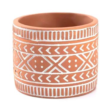 Imagem de Cachepo Cimento Le Etnico 12cm Terracota
