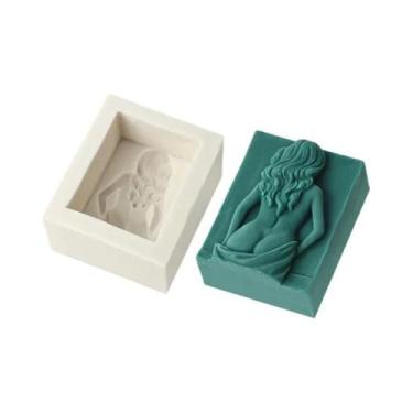 Imagem de Molde De Silicone 3D Sereia Deusa Do Oceano Para Sabonete, Resina, Cho