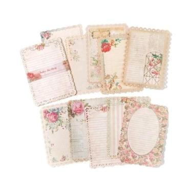 Imagem de Papel De Renda Vintage 10 Peças Para Scrapbook, Álbum De Fotos DIY, Co