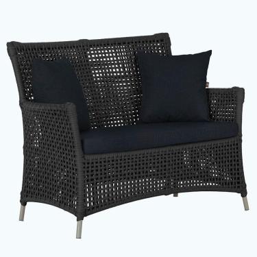 Imagem de 1 Sofá área Externa Igapó Alumínio Fendi Corda Náutica E12 Preto