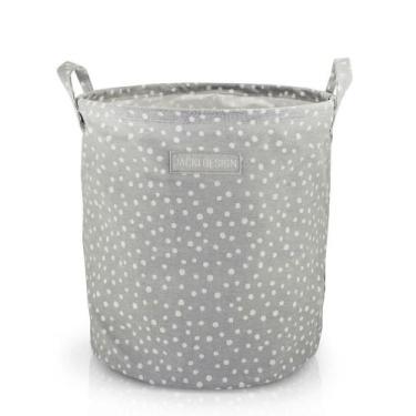 Imagem de Cesto Para Roupa Suja- Brinquedos Tecido (m) - Linha Loft Cinza - JACK
