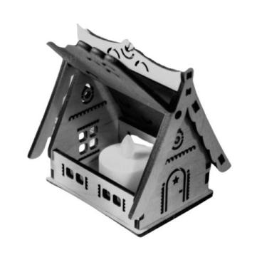 Imagem de Castiçal Casa Com Vela Eletrônica - Preto - LENOBRE