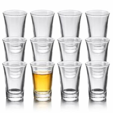 Imagem de Kit 12 Copos Shot Vidro Dose Copinhos Cachaça Tequila Vodka - Majestic