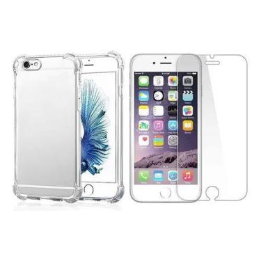 Imagem de Kit Capinha Antichoque + Película Vidro Para iPhone 6 / 6s - Universo