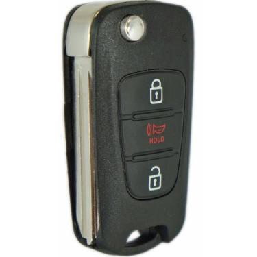 Imagem de Chave Canivete Oca Kia Soul 3 Botões + Emblema Lamina Virgem 2011 12 1