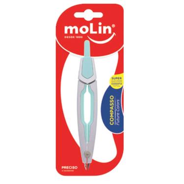 Imagem de Compasso Molin do Brasil Future com Ponta de Metal para Precisão em Geometria e Desenho Técnico 1 Unidade Verde