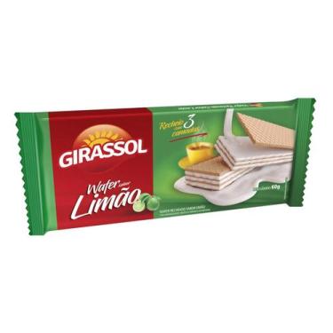 Imagem de Wafer girassol limão 60 gramas kit com 10 - Sagra