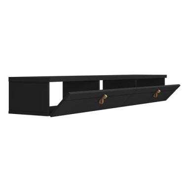 Imagem de Rack Suspenso para TV até 55 Polegadas Line 2 Portas Preto 160 cm - Mo
