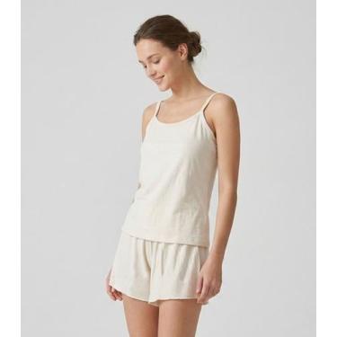 Imagem de Pijama Feminino De Alças Select Bege, M, Bege