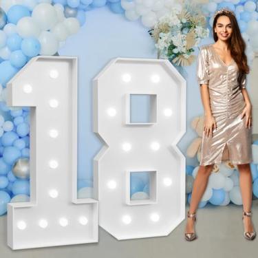 Imagem de Marquee Numbers imprsv Grandes decorações de aniversário de 18 anos