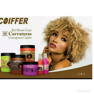Imagem de Kit Manutenção Curvaturas Coiffer 6 Produtos Cabelo Cacheado