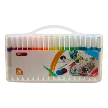 Imagem de Kit Canetinha 36 Cores Marcador De Tinta Acrílica RUI