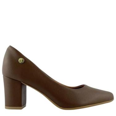 Imagem de Sapato Vizzano Scarpin Salto Grosso Baixo 1290500, Capuccino, 35