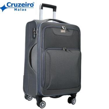 Imagem de Mala Pequena de Bordo CRUZEIRO Tecido Impermeável Expansiva Cadeado Se