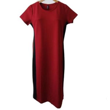 Imagem de Vestido Tubinho Vermelho Midi - Menfis Moda E Acessórios, Vermelho lis