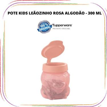 Imagem de Tupperware Tupper Snack Pote Kids - 300 ml, Leãozinho Rosa Algodão