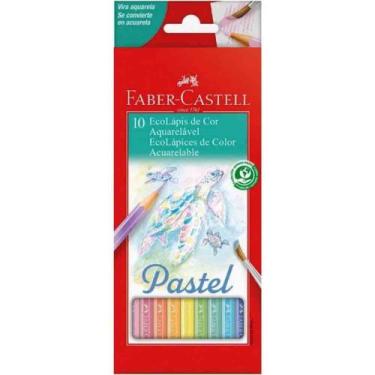 Imagem de Lápis de cor 10 cores pastel AQUARELÁVEL Faber-Castell