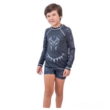 Imagem de Roupa De Banho Infantil Sunga Boxer + Blusa Uv50+ Naruto - Novuus baby