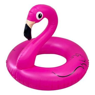 Imagem de Boia Inflável De Flamingo Rosa Importway 90cm Para Piscina