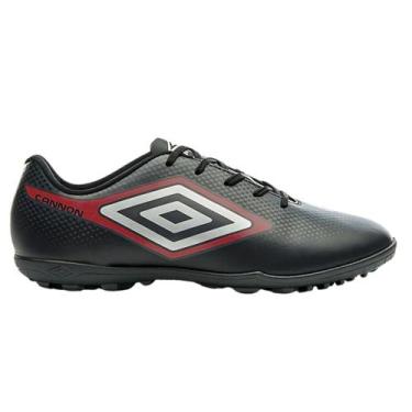 Imagem de Chuteira de Society Infantil Umbro Cannon Jr Grama Sintética, Preto, V