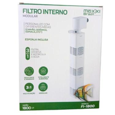 Imagem de Maxxi Filtro Interno FI-1800 1800l/h Água doce e Salgada, 110V