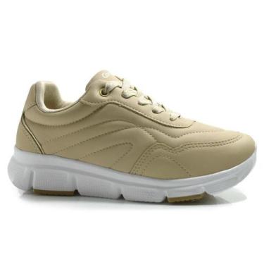 Imagem de Tênis Casual Feminino Comfortflex 2590403, Bege, 38