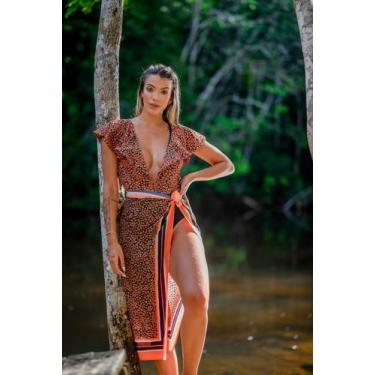 Imagem de Maio Decote V com babado Morena Rosa, M