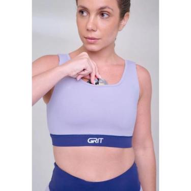 Imagem de Top Authen Grit Bossa Reto C/ Bolso - feminino - lilas, Lilás, G