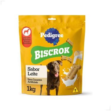 Imagem de Biscoito Pedigree Biscrok Leite Cães Adultos Raças Grandes Medida:1kg,