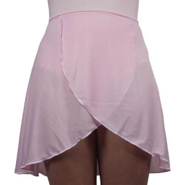 Imagem de Saia Ballet Ritmus Transpassada Longa 110 Feminino, P, Rosa