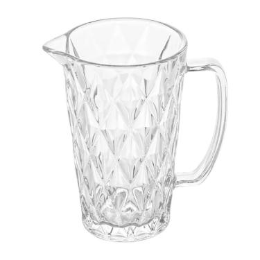 Imagem de Jarra de Vidro Diamond 1L para Servir Bebidas com Design em Relevo Elegante para Mesa Posta Lyor