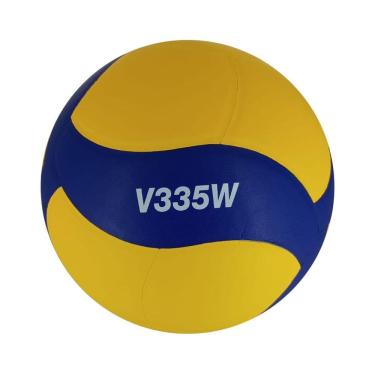 Imagem de Bola de Vôlei de Quadra V335W Tamanho 5 Oficial Aprovada FIVB Amarelo e Azul Mikasa