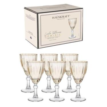 Imagem de Conjunto de Taças Água/ Vinho Dominic 275ml Vidro Ambar 6 Peças Ref.TC