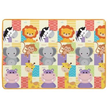 Imagem de Tapete Infantil Dupla Face Safari 180x120cm - Buba