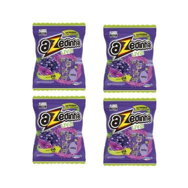 Imagem de Kit Bala Mastigável Uva Azedinha - Riclan 4 Unidades 500g