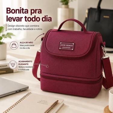 Imagem de Bolsa Térmica Lancheira Jacki Design Portátil Escolar, Marsala