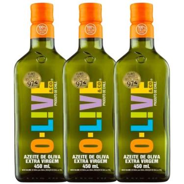 Imagem de Kit 3 Azeite De Oliva O-live Extra Virgem Chileno 450ml