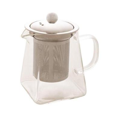 Imagem de Bule Para Chá Em Vidro E Aço Inox Com Infusor 550 Ml Lyor