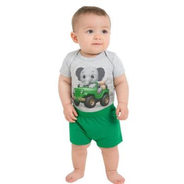 Imagem de Conjunto Bebê Menino Body e Shorts Com Aplicação Kyly, 3 a 6 meses, Ve