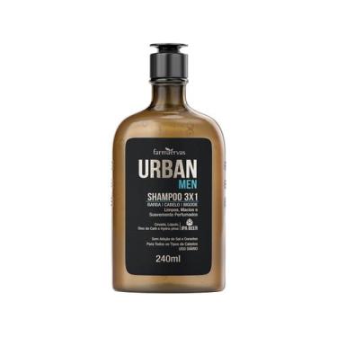 Imagem de Shampoo 3x1 Barba Cabelo Bigode Urban Men Farmaervas 240ml, 240ml
