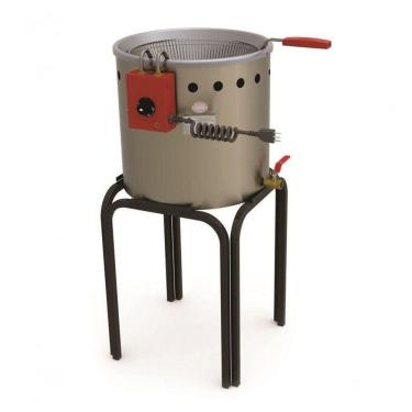 Imagem de Fritador Elétrico PR-90 e com Água e Óleo 12L Cuba em Alumínio Cinza Progás 110V