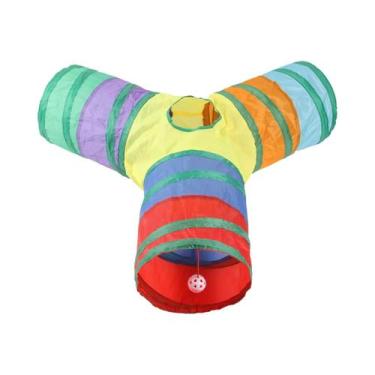 Imagem de Brinquedo Interativo Durável Para Gatos: Túnel Com Buraco Para Exercíc