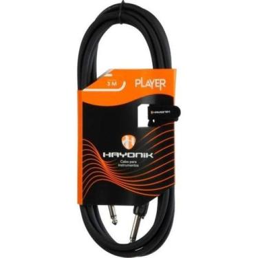 Imagem de Cabo Para Instrumentos Player P10 Injetado 3m Preto Hayonik