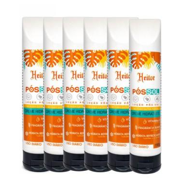 Imagem de Kit 6 Loção Pós-Sol Heitor Creme Hidratante Vitamina A 150g