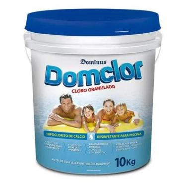 Imagem de DOMCLOR Cloro Granulado Hipoclorito de Cálcio 10kg para Piscina Limpa 