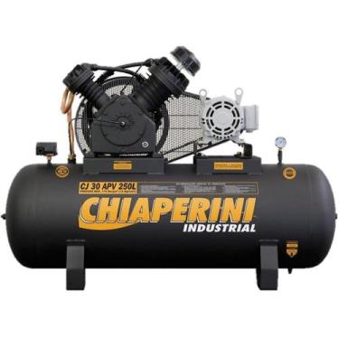 Imagem de Compressor Chiaperini CJ 30 APV 250 Litros 175 Libras 7.5 cv Trifásico