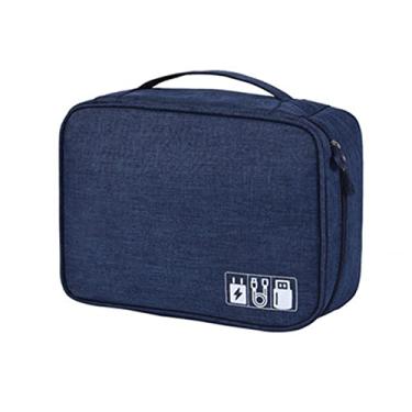 Imagem de Mibee Organizador de eletrônicos Bolsa de viagem para acessórios de cabo Bolsa de armazenamento Bolsa Espaço separado livre à prova d'água para cabo de carregador de cabo de disco rígido Fone de ouvido