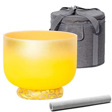 Imagem de Conjunto de tigelas Crystal Singing Bowl – Luang Gold Series, 7 notas C/D/E/F/G/A/B Chakra Som de Percussão com Bolsa de transporte, Almofada de Brocado de Seda, Bastão de Pele de Ovelha, Presente para Yoga Meditation Zen