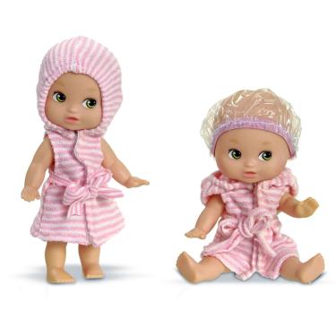 Imagem de Little Mommy Hora Do Banho Mini Doll 2 Bonecas c/ Acessórios 1019 - Pupee